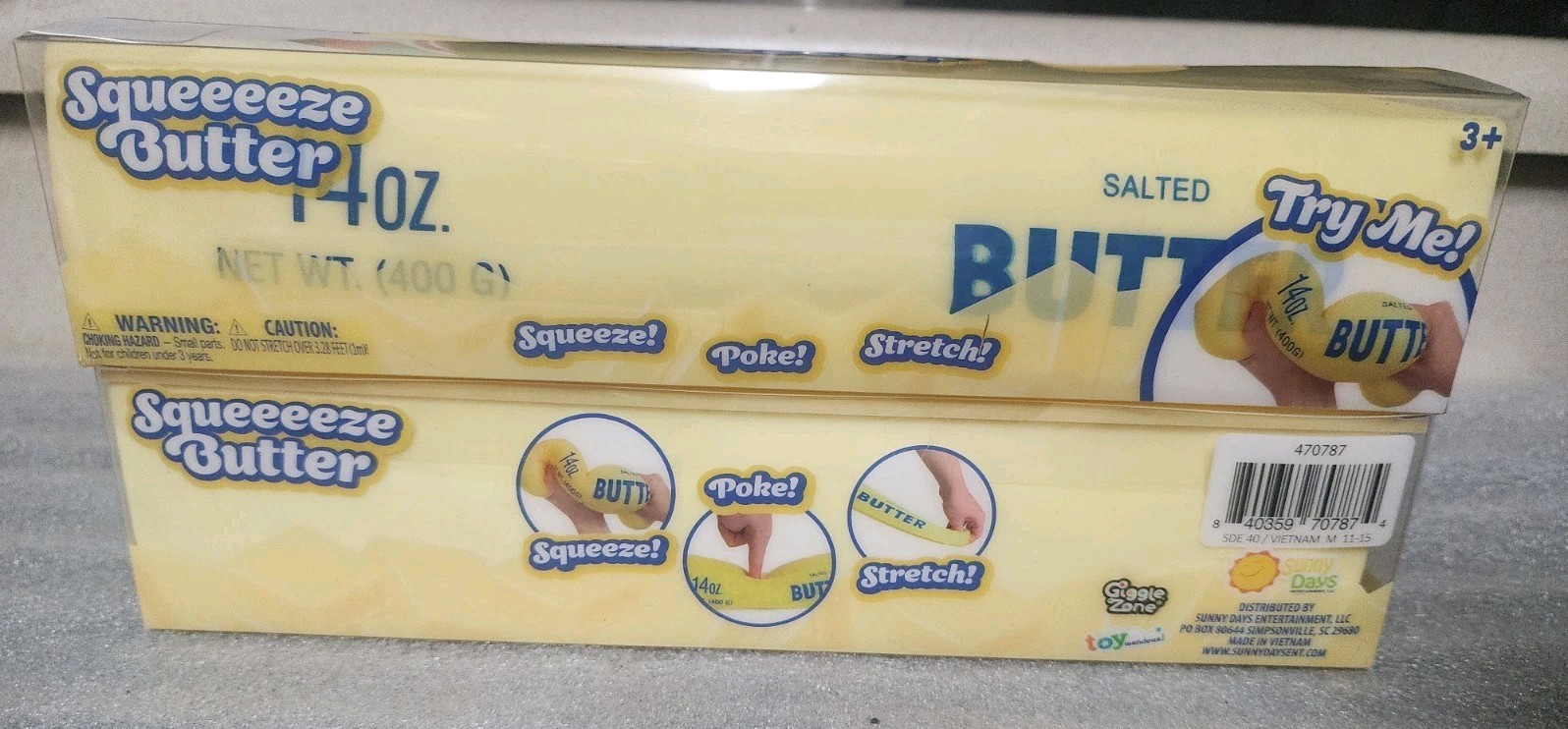 Butter Squishy Sunny Days Salted Butter Squeezy Jumbo 14oz Toy NEW 💥🧈🧈💥