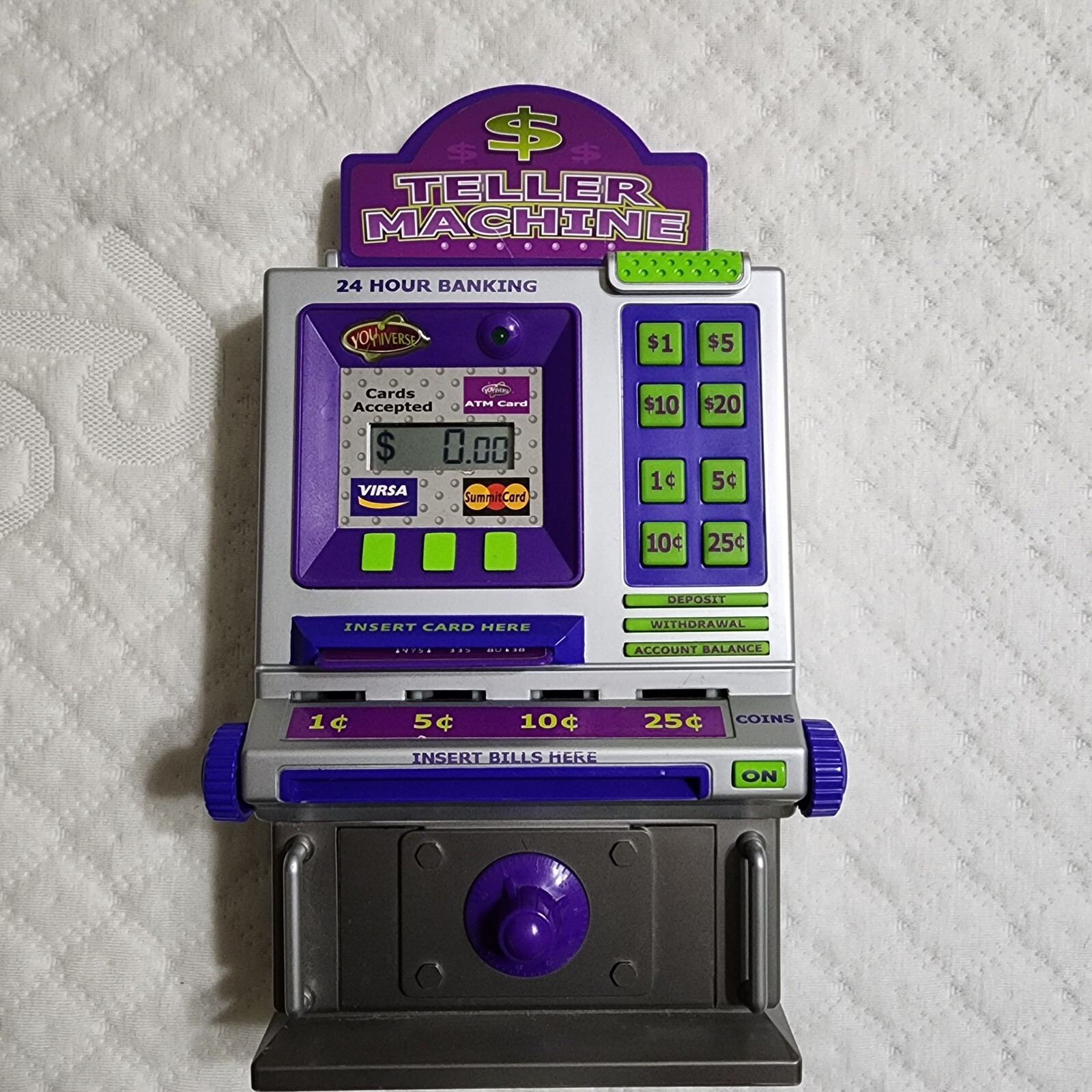 Vintage 2004 YOUNIVERSE Money ATM Machine SAVINGS BANK SUMMIT TOYS