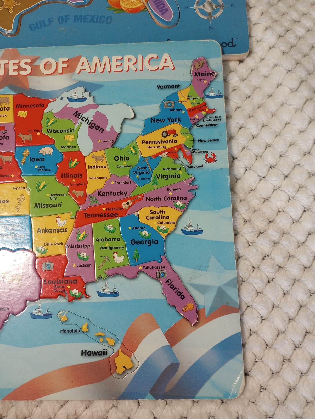 United States Of America Puzzles & P/K Flashcards (22 & 42 Pc Puzzles)