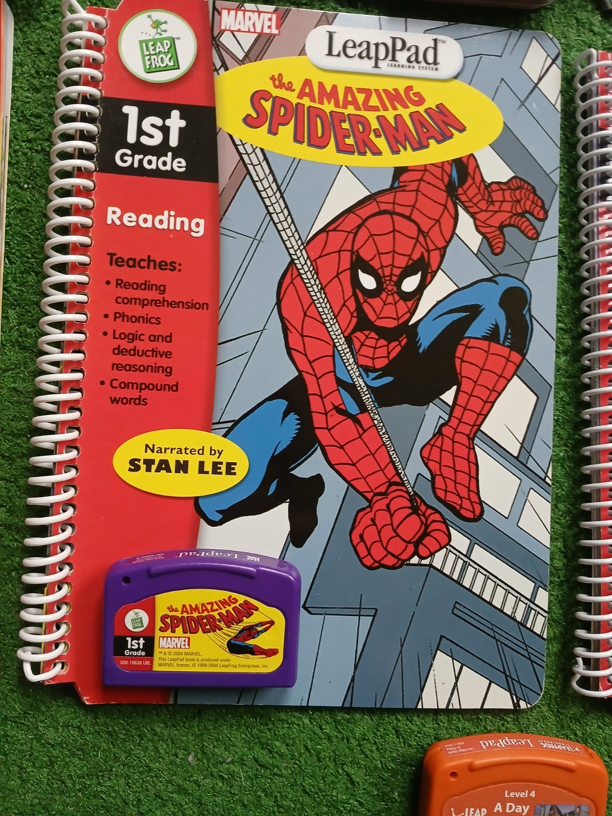 LOT OF 9 LEAPFROG LEAP PAD GAME CARTRIDGES SPIDER-MAN,BATMAN + READ