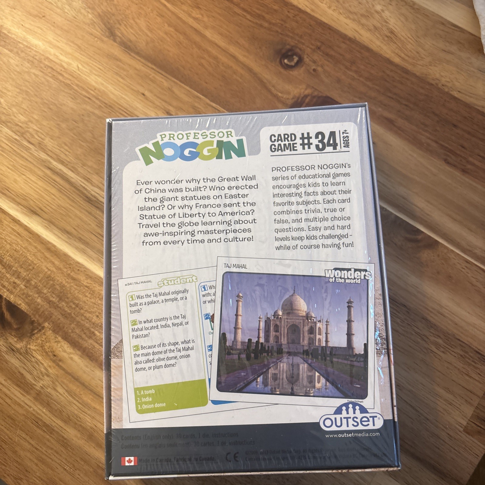 Wonders of the World Professor Noggin’s Card Game #34