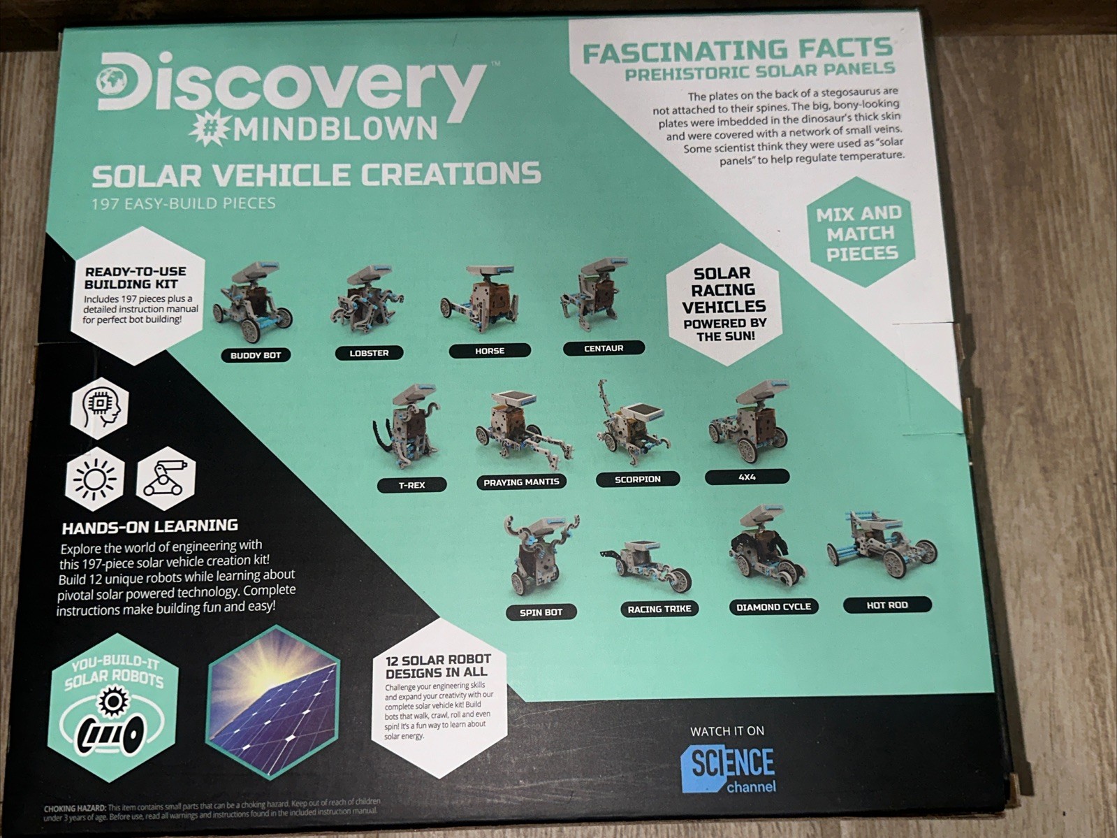NEW Discovery Kids Mindblown STEM 12-in-1 Solar Robot 197-Piece Creation Kit