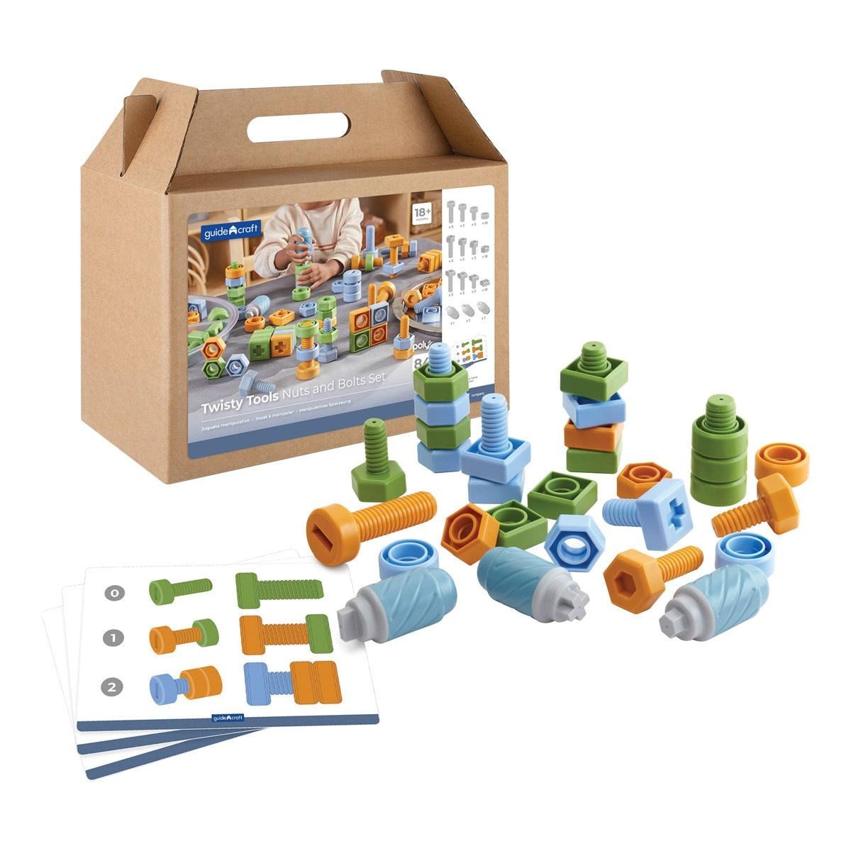 Kaplan Early Learning Twisty Tools – Nuts and Bolts Set – 84 Pieces