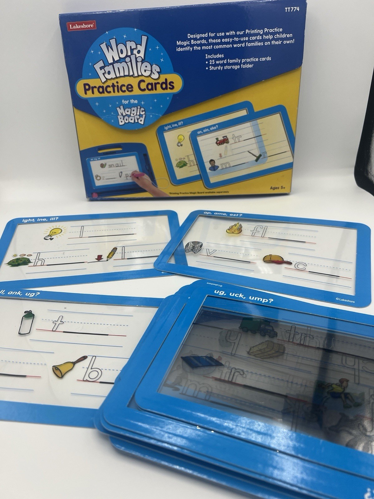 Lakeshore Magic Board. Practice Cards ELAR Lot Vowels, Blends, Sounds, Word Fam