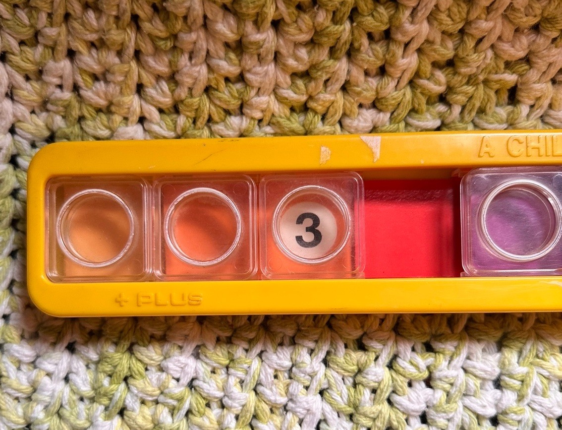 Vintage Child Guidance First Addition Subtract Math Learning Toy Rainbow Slide