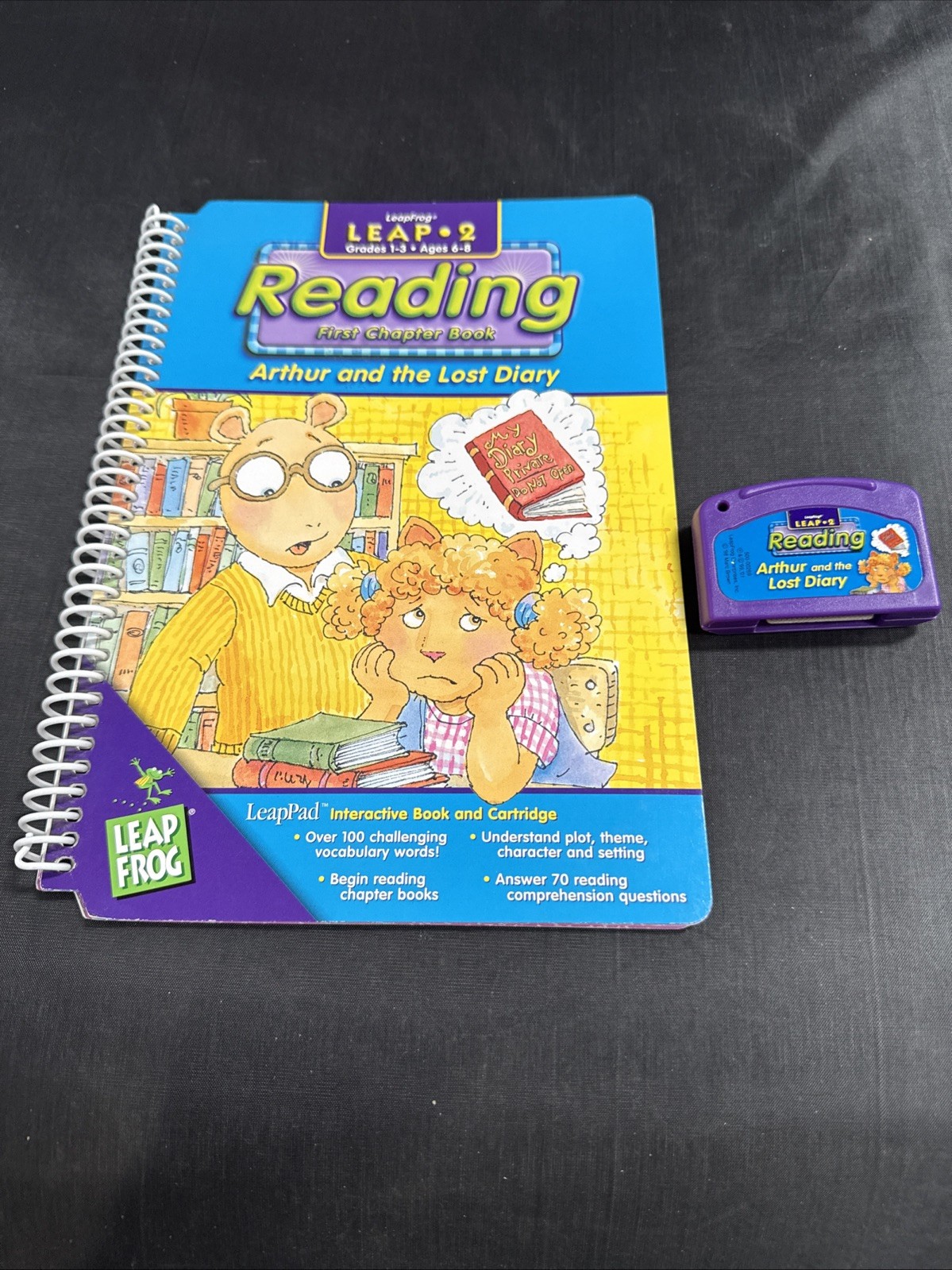 Vintage LeapFrog LeapPad LEAP 2 Reading Arthur And The Lost Diary Book Cartridge