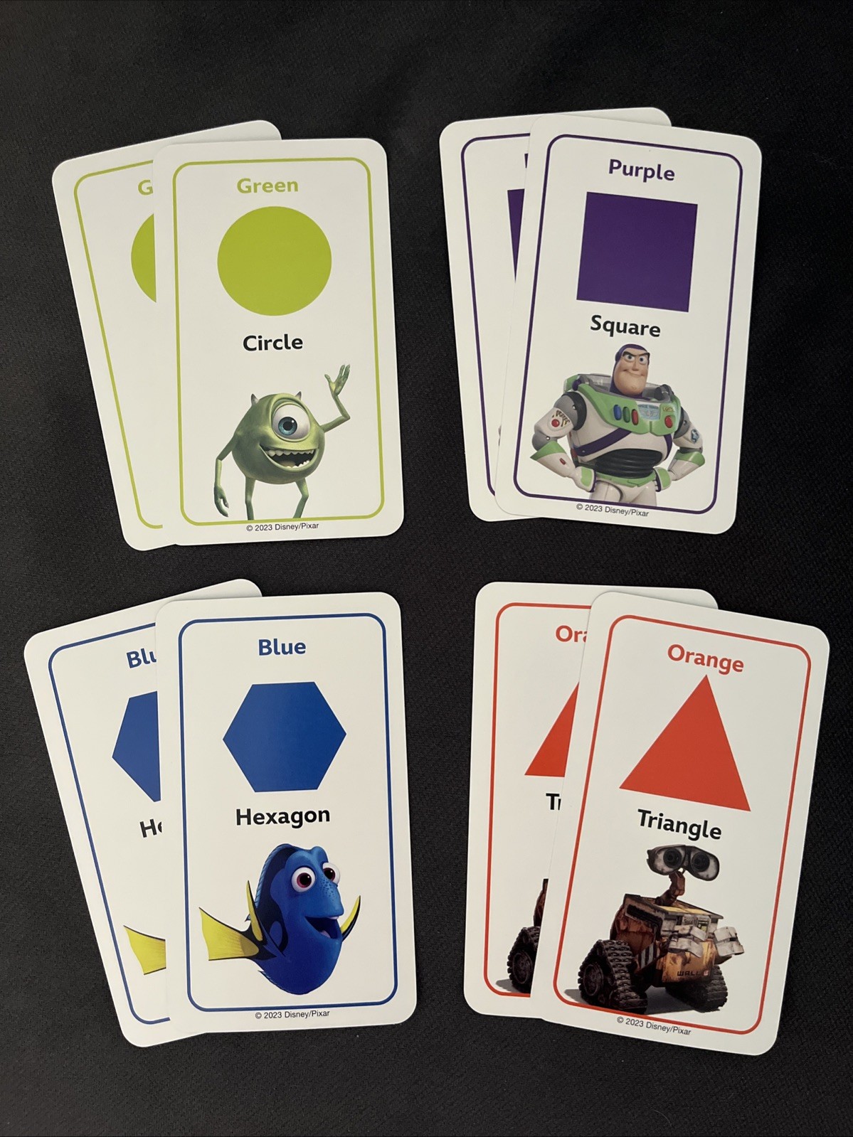 Disney PIXAR Memory Match Game Learning Cards TOY STORY WALL-E MONSTERS, INC.