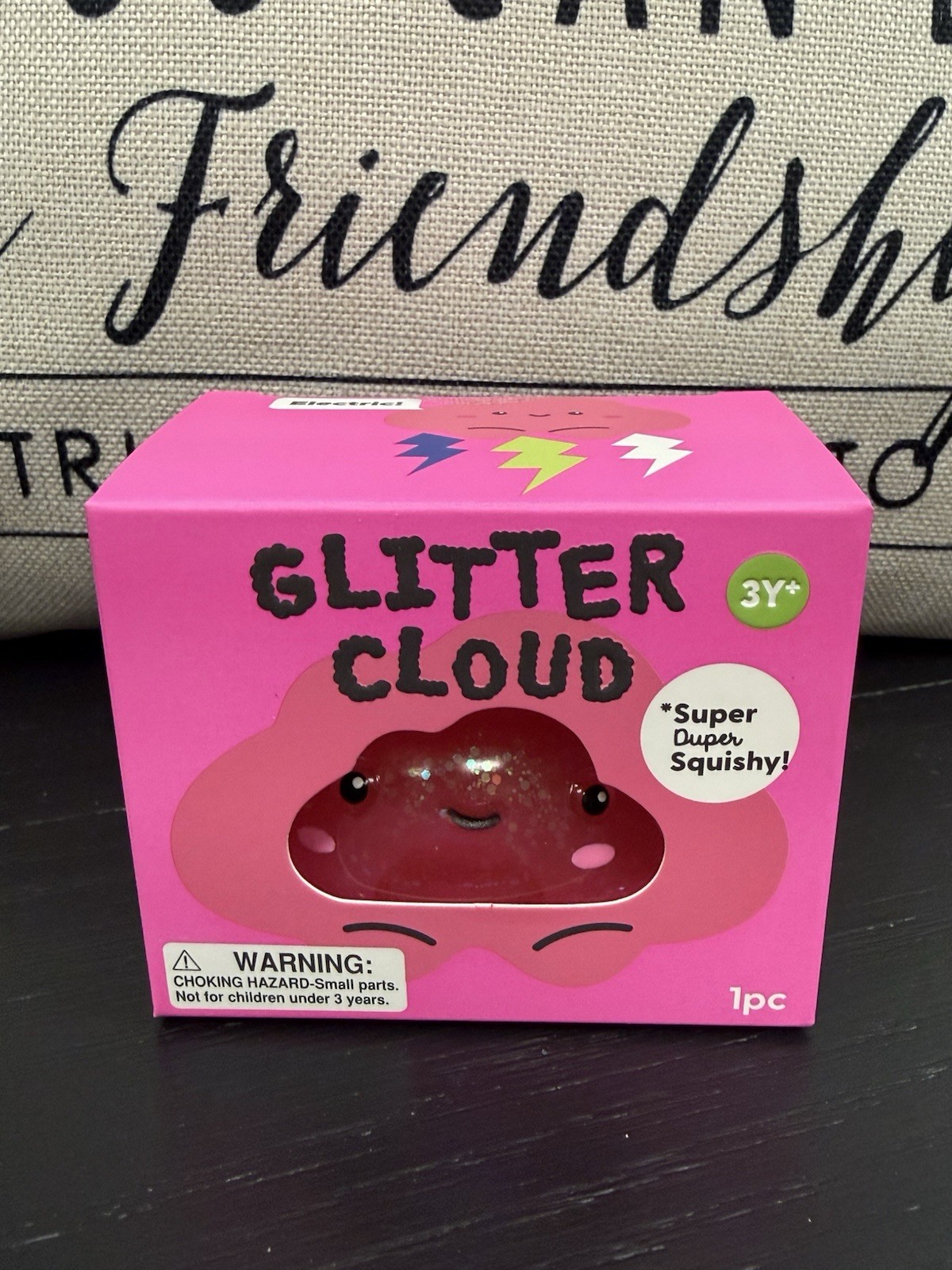 NEW J’Adore Glitter Cloud Super Duper Squishy Tactile Squeeze Toy PINK
