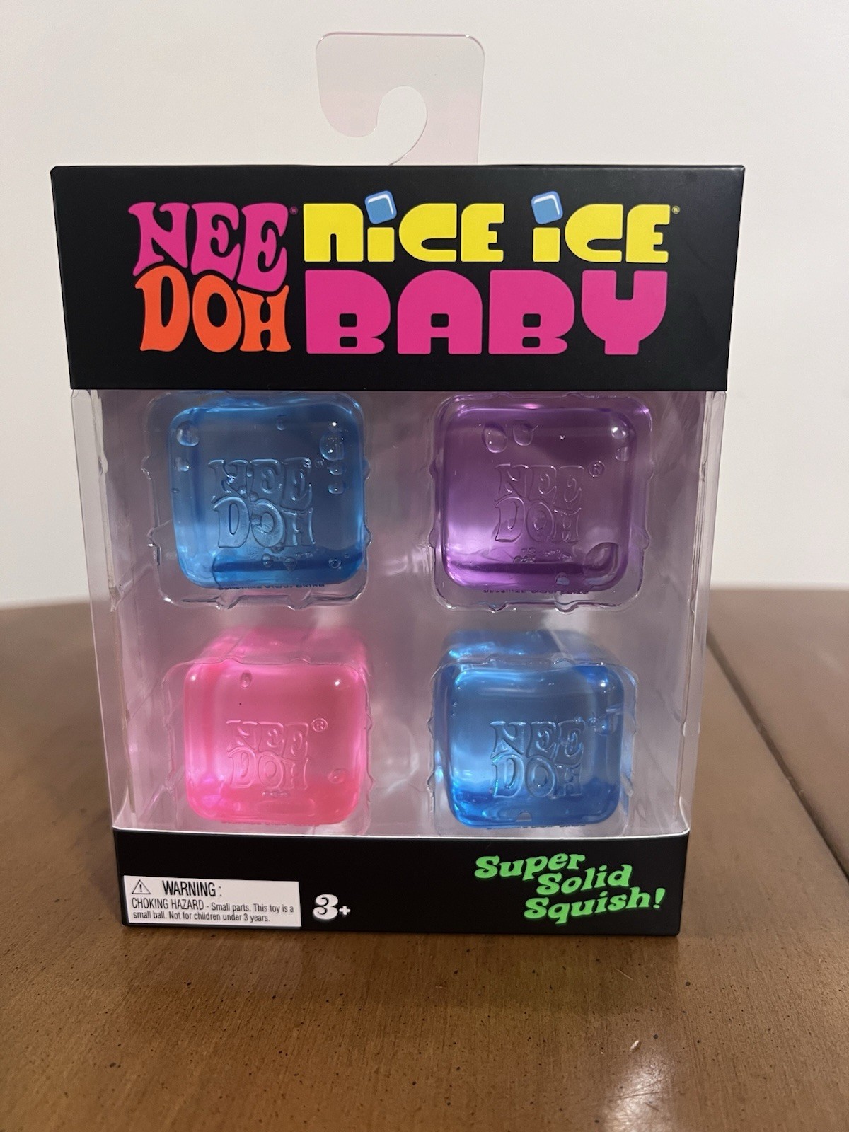 NeeDoh Nice Ice Baby 4-Pack Stress Toy Schylling Squishy Ice Cube Authentic