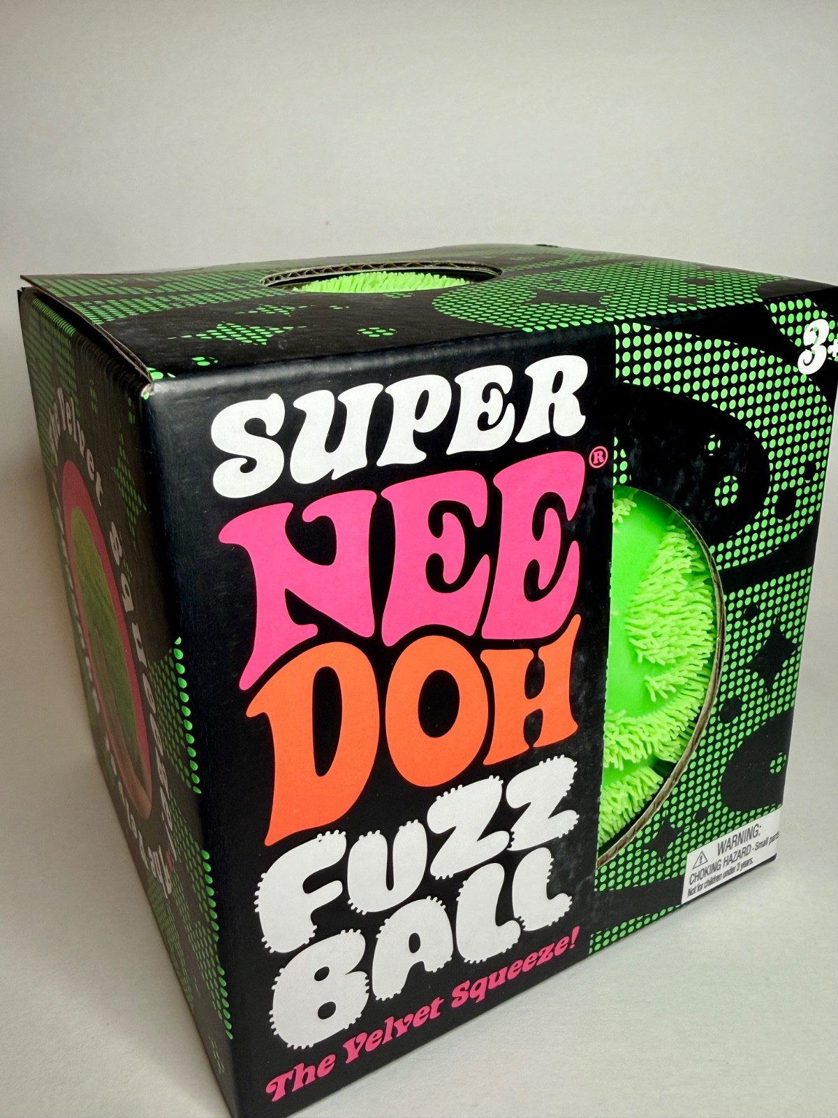 NeeDoh SUPER FUZZ Ball Green XL Giant Fuzzy Squishy Stress Toy 🔥 100% AUTHENTIC