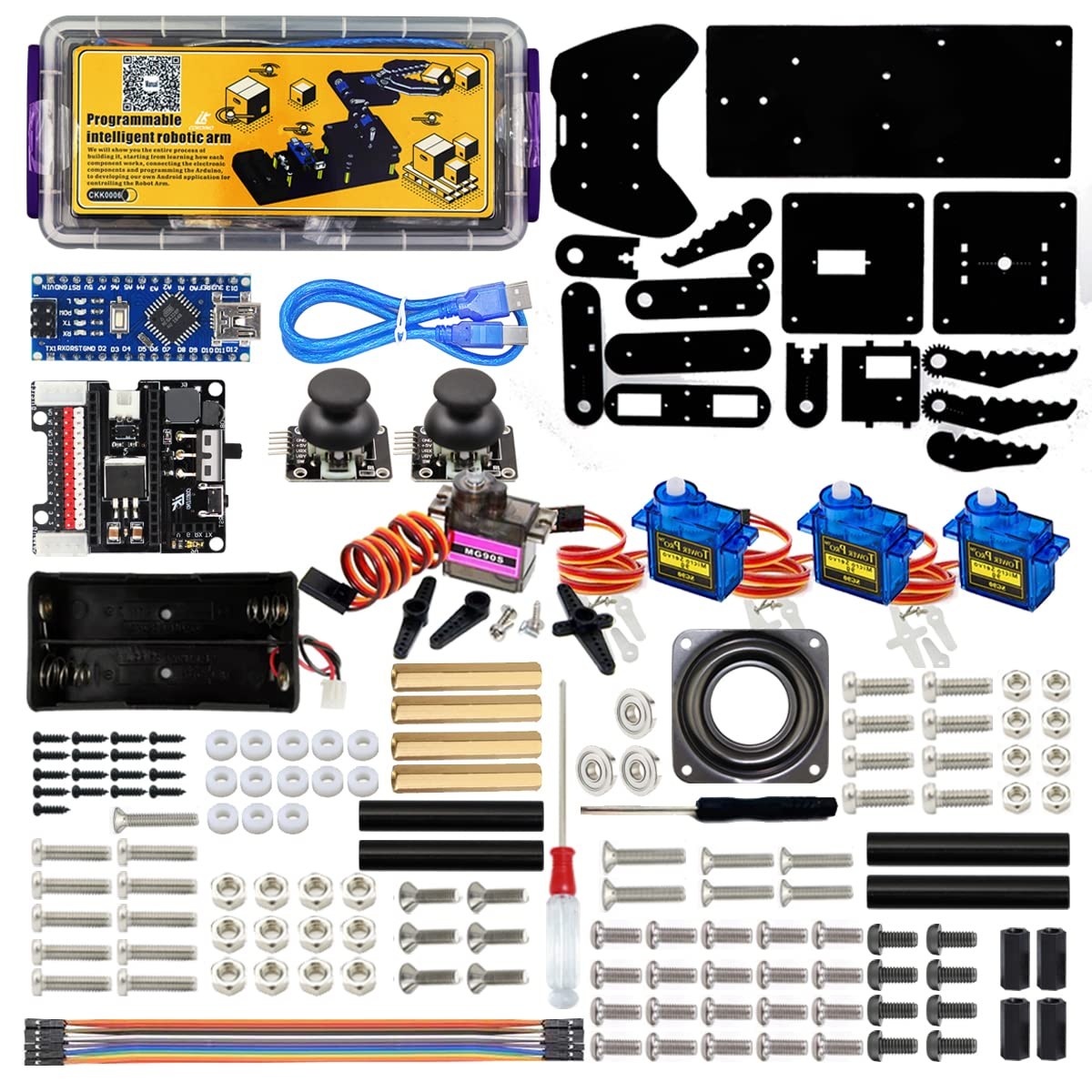Robot Arm for Arduino, Smart Robot Building Kit That can Memorize and Repeat …