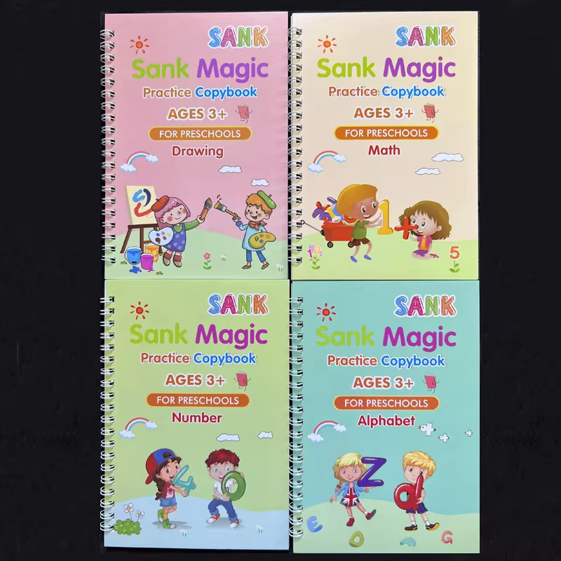 Sank Magic Reusable Calligraphy Copybook for Kids – English Version