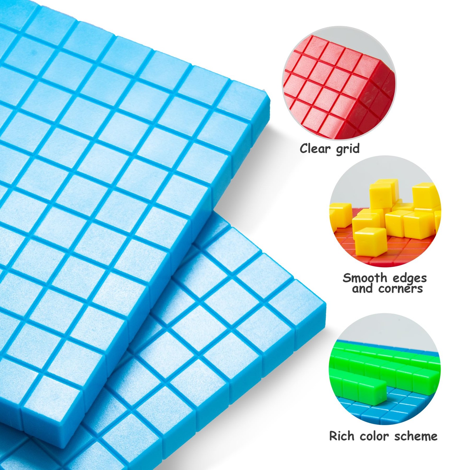 XYGROOW Math Manipulatives for Kids Aged Small, Red, Blue, Yellow, Green