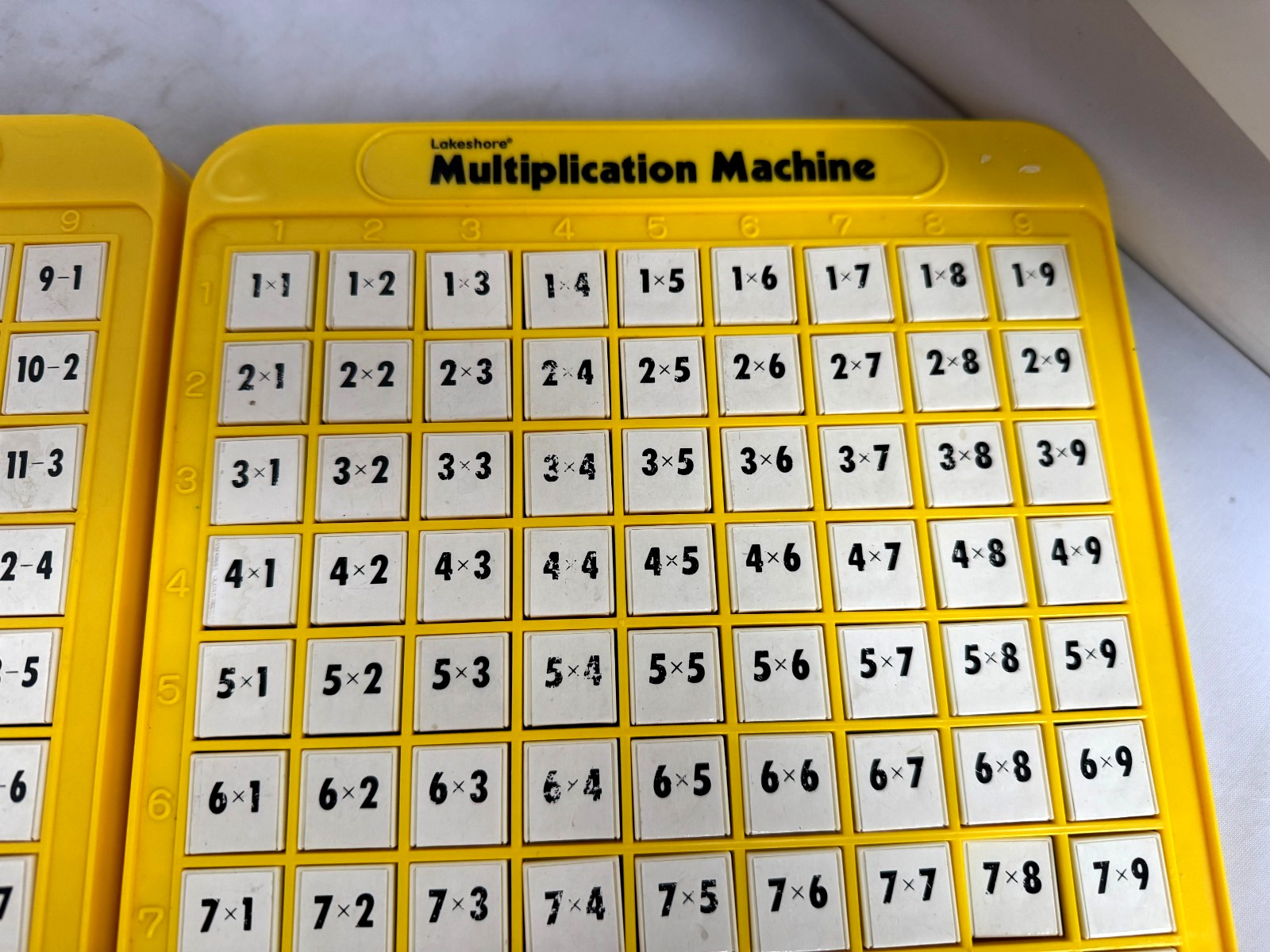 2 Lakeshore Learning Multiplication & Subtraction Math Machine Facts set Clean