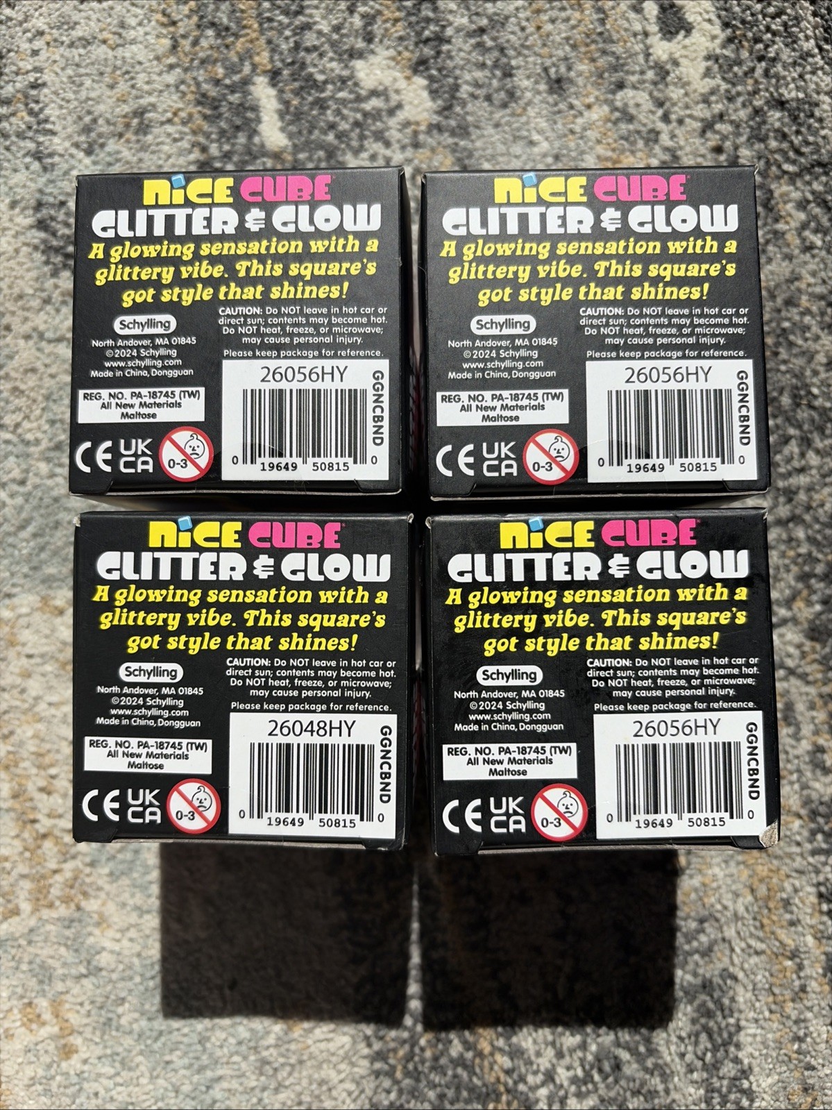 Viral Needoh Pk Glitter & Glow 4 Pk Nice Cube Free Ship New 21/ea