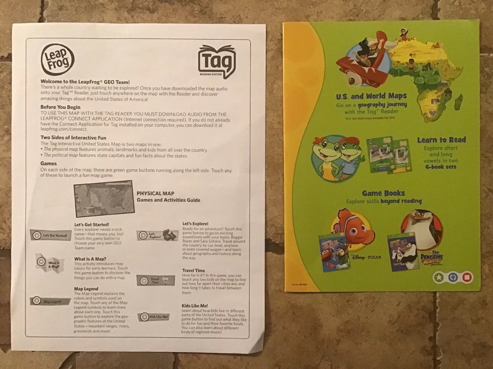 LeapFrog Tag – Interactive UNITED STATES MAP Learning System – Pen Not Included