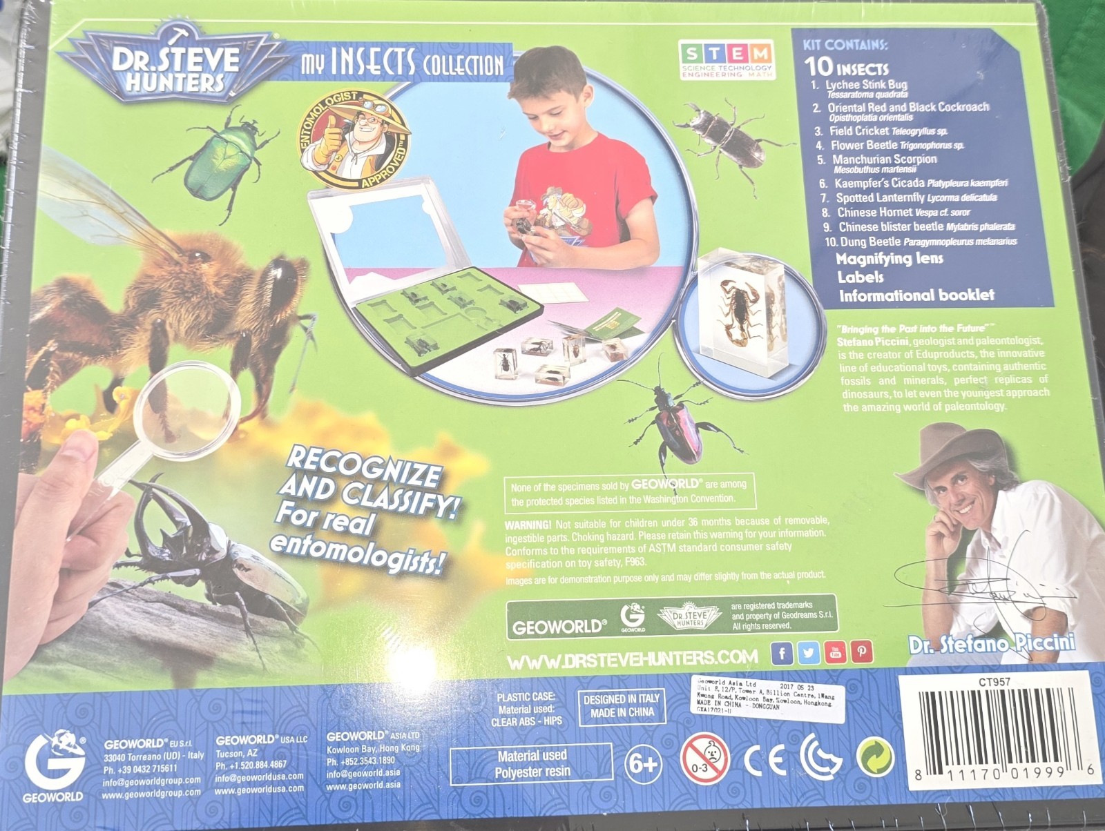 Dr. Steve Hunters Bugs 9 Real Insects & A Scorpion STEM Entomology Educational
