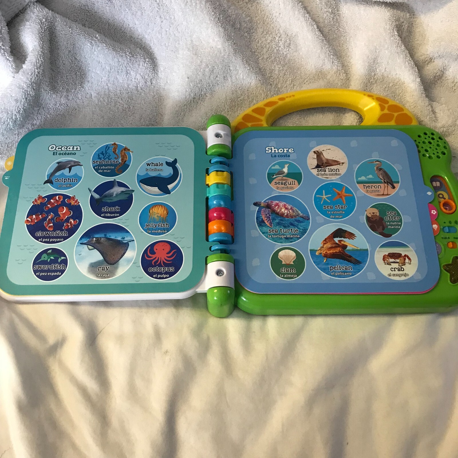 Leap Frog 100 Animals Book Spanish English Bilingual Teaching Learning