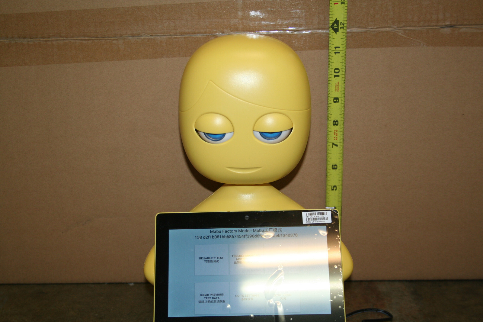 DIY Yellow Robot Boy – Mabu 2 Catalia Health Interactive Healthcare AI as-is