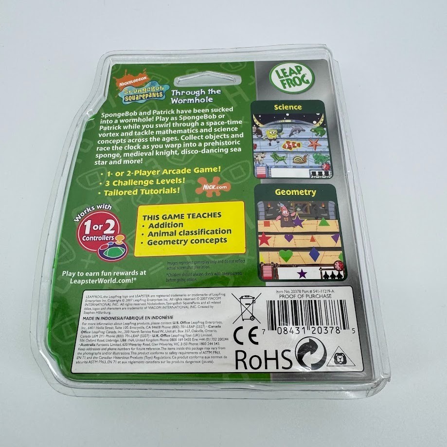 LeapFrog Leapster SpongeBob SquarePants Through the Wormhole Game – NEW/SEALED