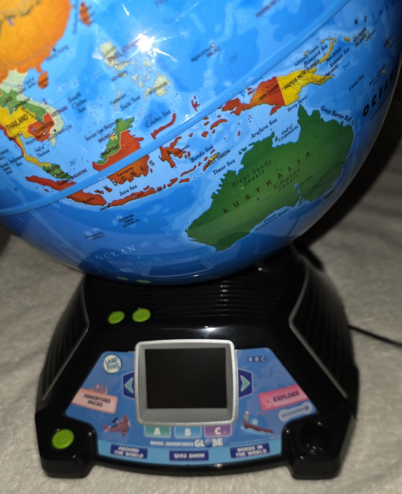 LeapFrog 80-605400 Magic Adventures Globe Educational Toy Tested New Batteries