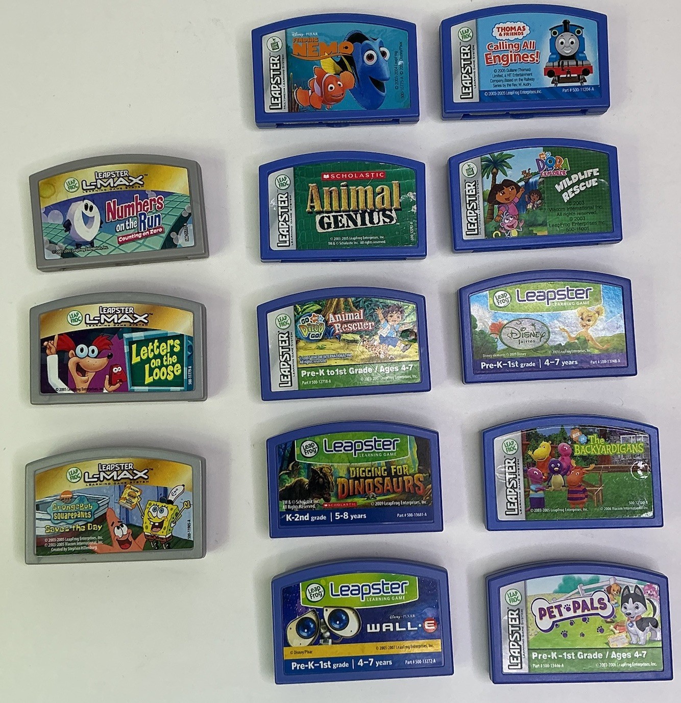 Leapfrog Leapster Learning Game Cartridge Lot Of 13 Disney Pre K-2nd