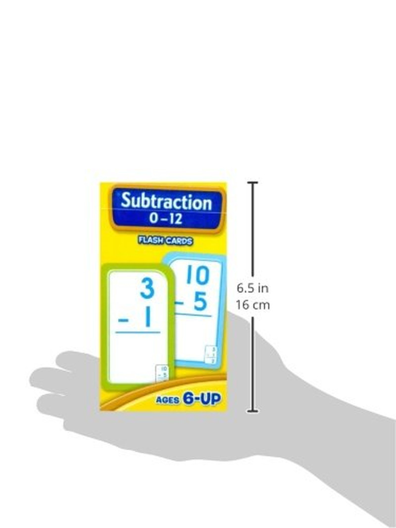 School Zone – Subtraction 0-12 Flash Cards – Ages 6 and Up, 1St Grade, 2Nd Grade
