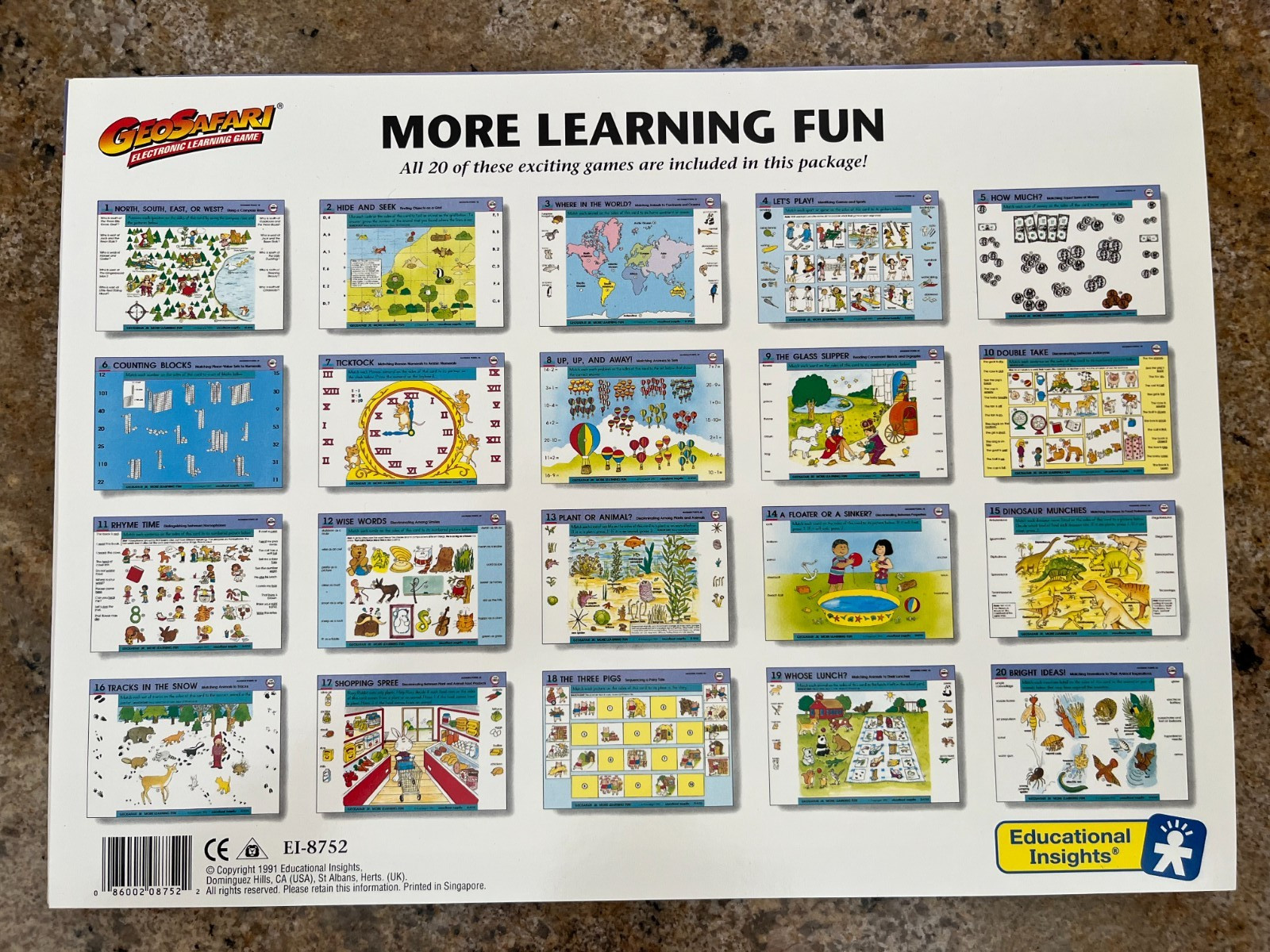 GeoSafari Electronic Learning Game Cards Lot of 4 Phonics Reading Eye Clue More