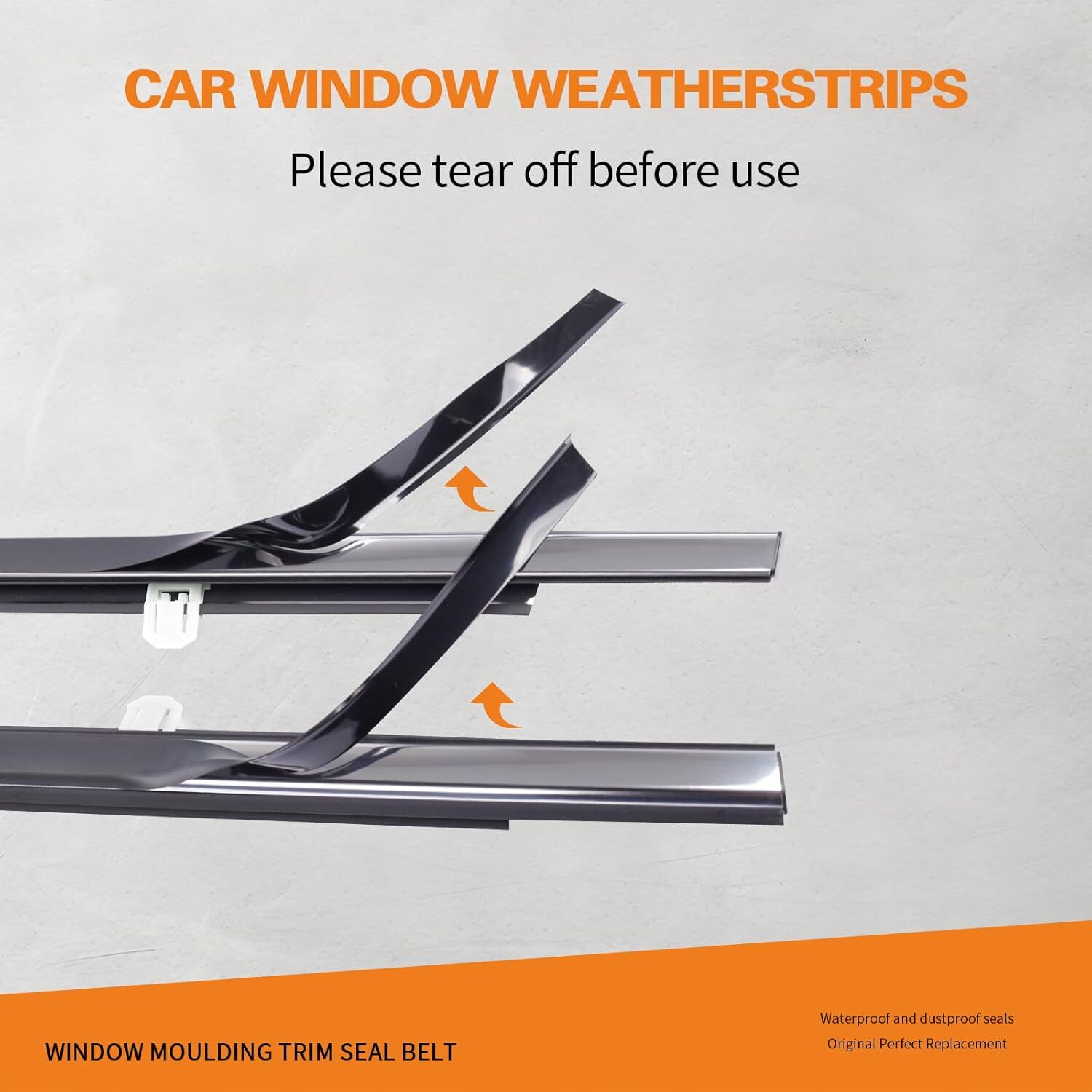 4Pcs Car Window Moulding Trim Seal Belt Weatherstrip Comptabile with Accord