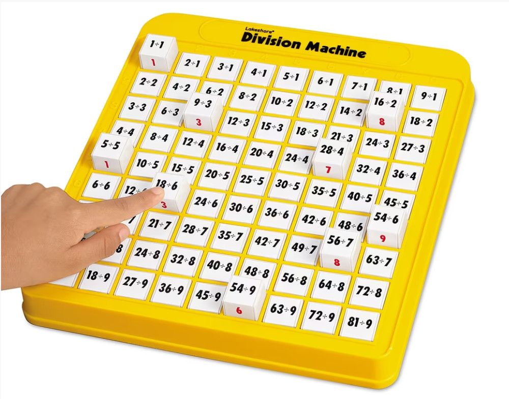 Lakeshore Division Machine Math Practice Early Learning Pop Up Button
