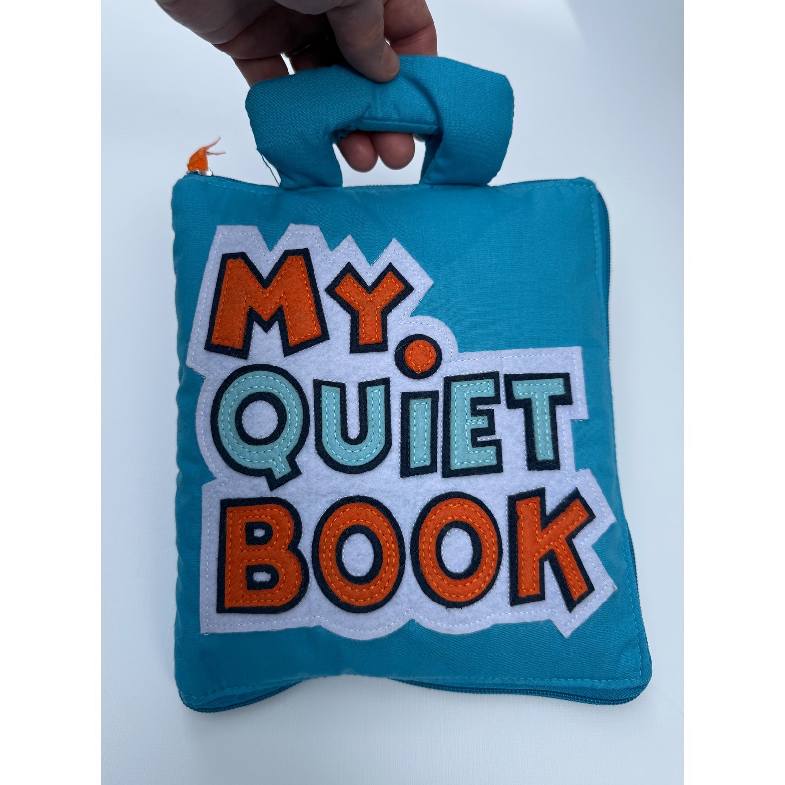 My Quiet Book Sensory Activity Toy Toddler Teal Blue Fine Motor Skills Travel