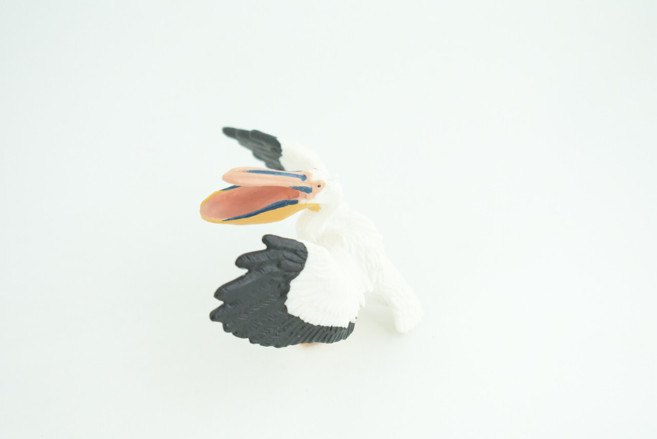 Pelican with Open Mouth Toy, Realistic Hand Painted Rubber, 4 Inches CH945 BB208