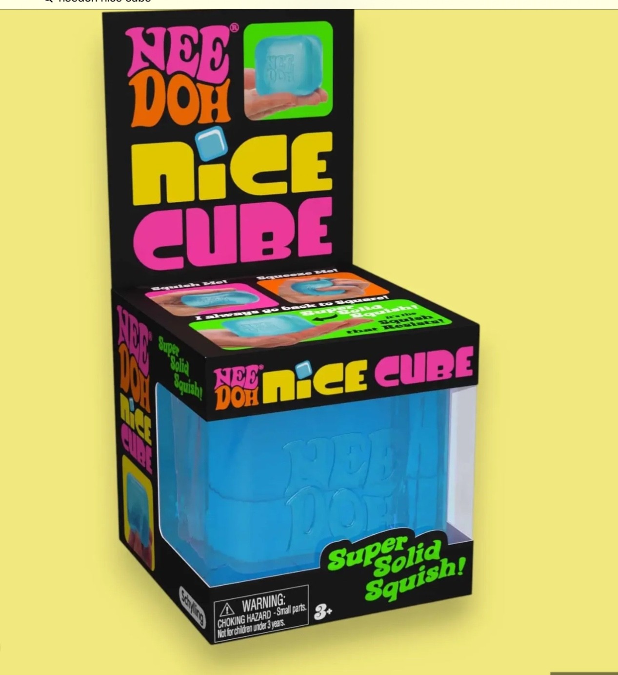 Needoh Nice Cube. Brand new. Blue. Viral squishy toy!