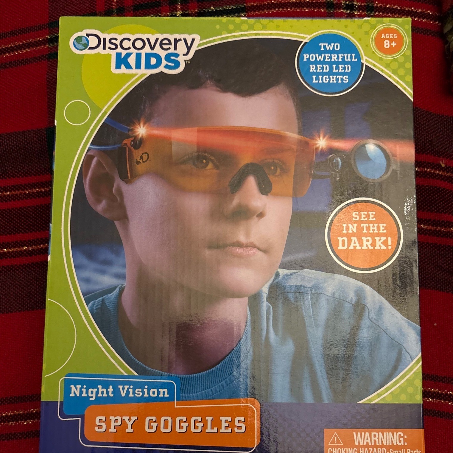 Discovery Kids Night Vision Spy Goggles Red LED Lights Retractable Scope Ages 8+