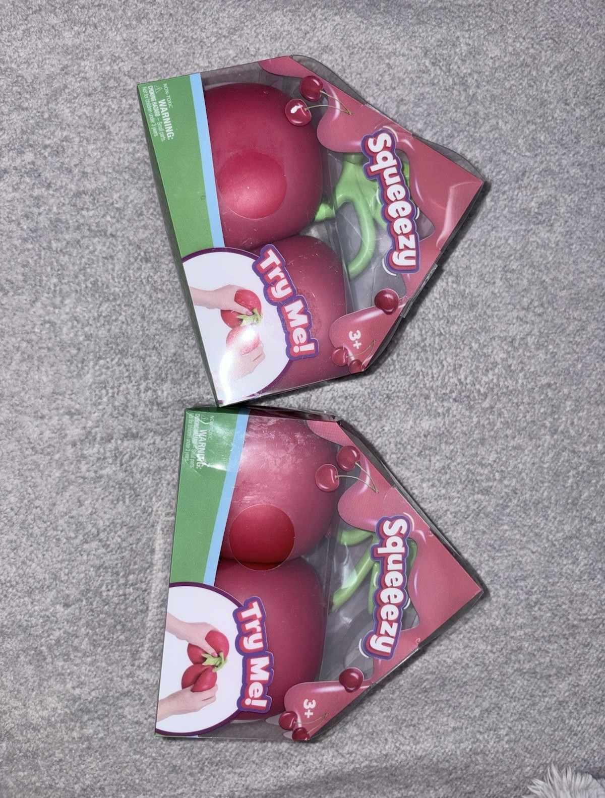 Squeeezy Fruit Tactile Squeeze Toy, Red/Green, Ages 3+, MPN 571075