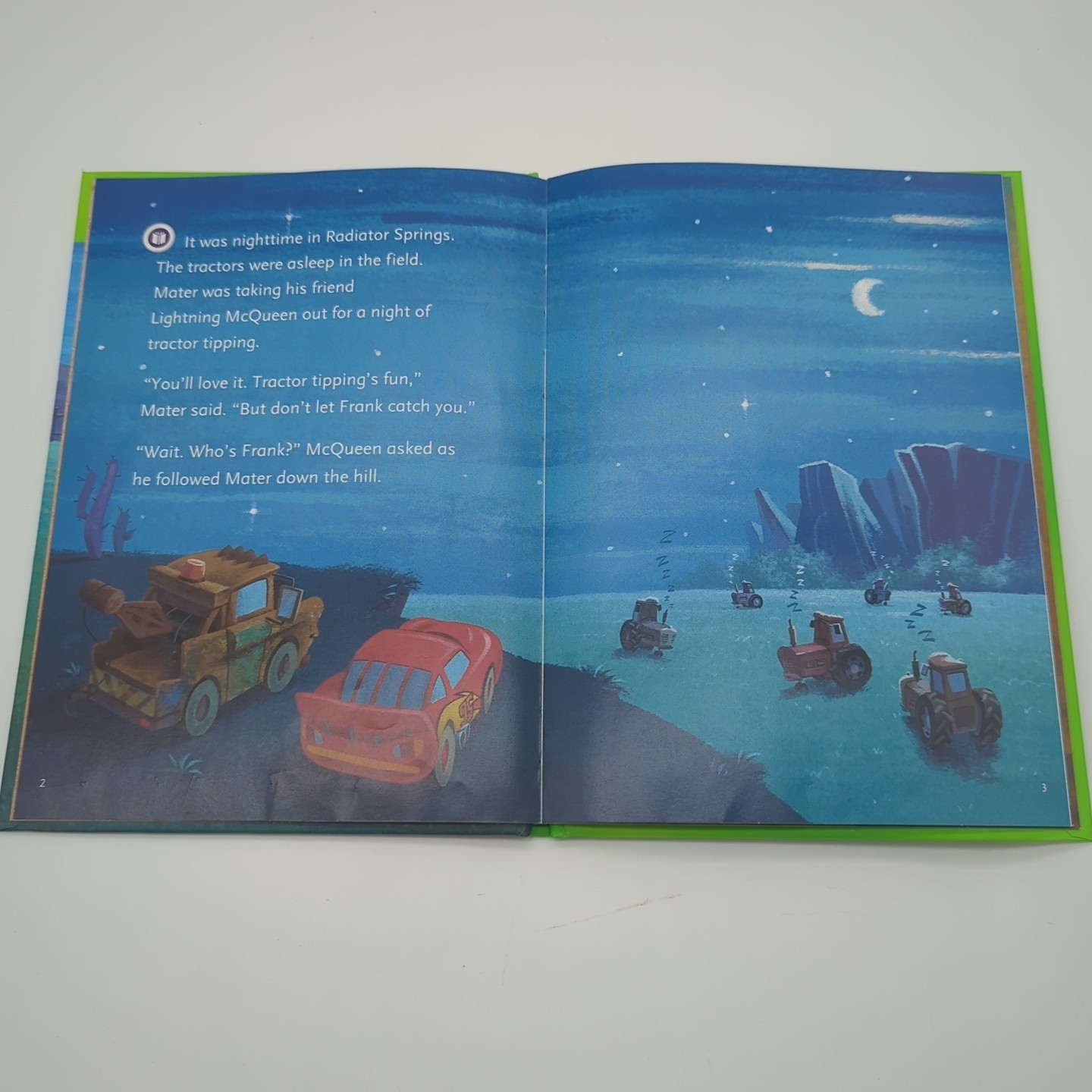 LeapFrog Tag Reading Hardback Book Disney Pixar Cars Tractor Tipping Tow Mater