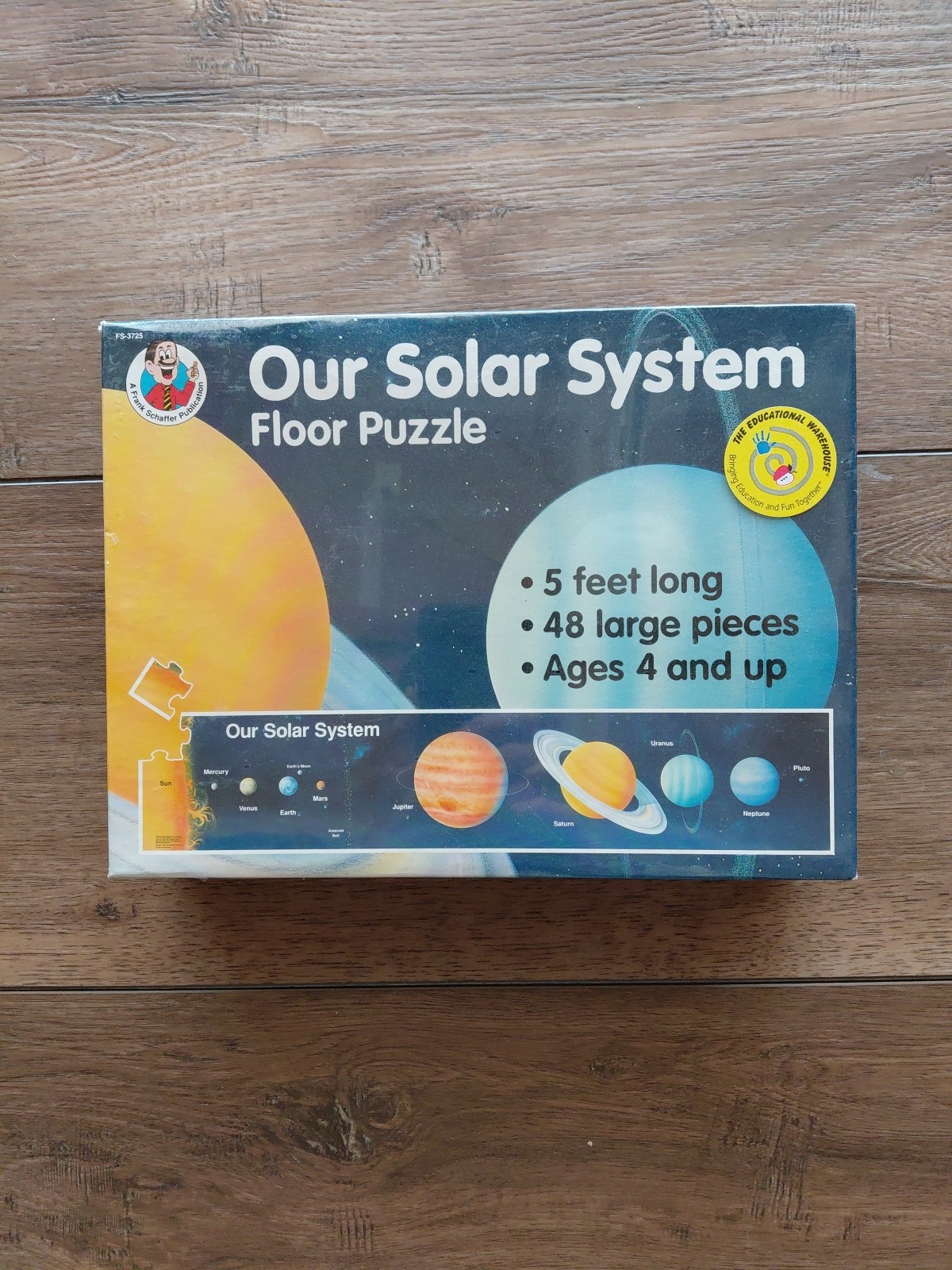 Our Solar System Floor Puzzle / 48 Large Pieces / 5 Feet Long / New & Sealed ED6