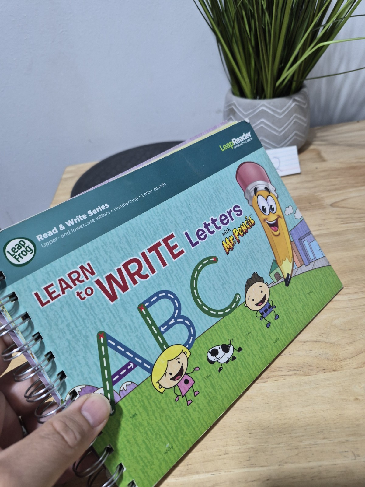 LeapFrog LeapReader Book Learn to Write Letters with Mr. Pencil PAGES RIPPED OUT