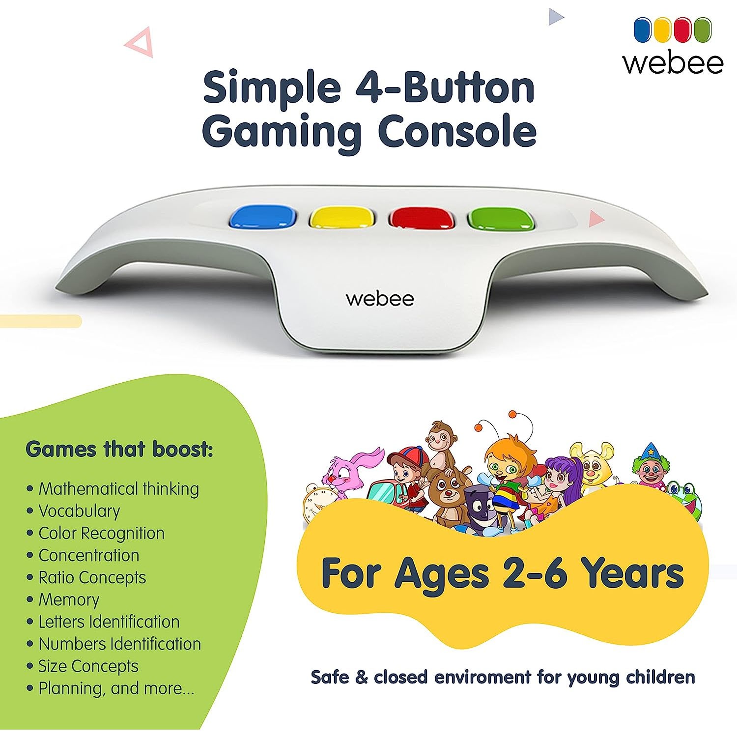 Webee Toddler and Children’s Learning Game Console For Ages 2-6