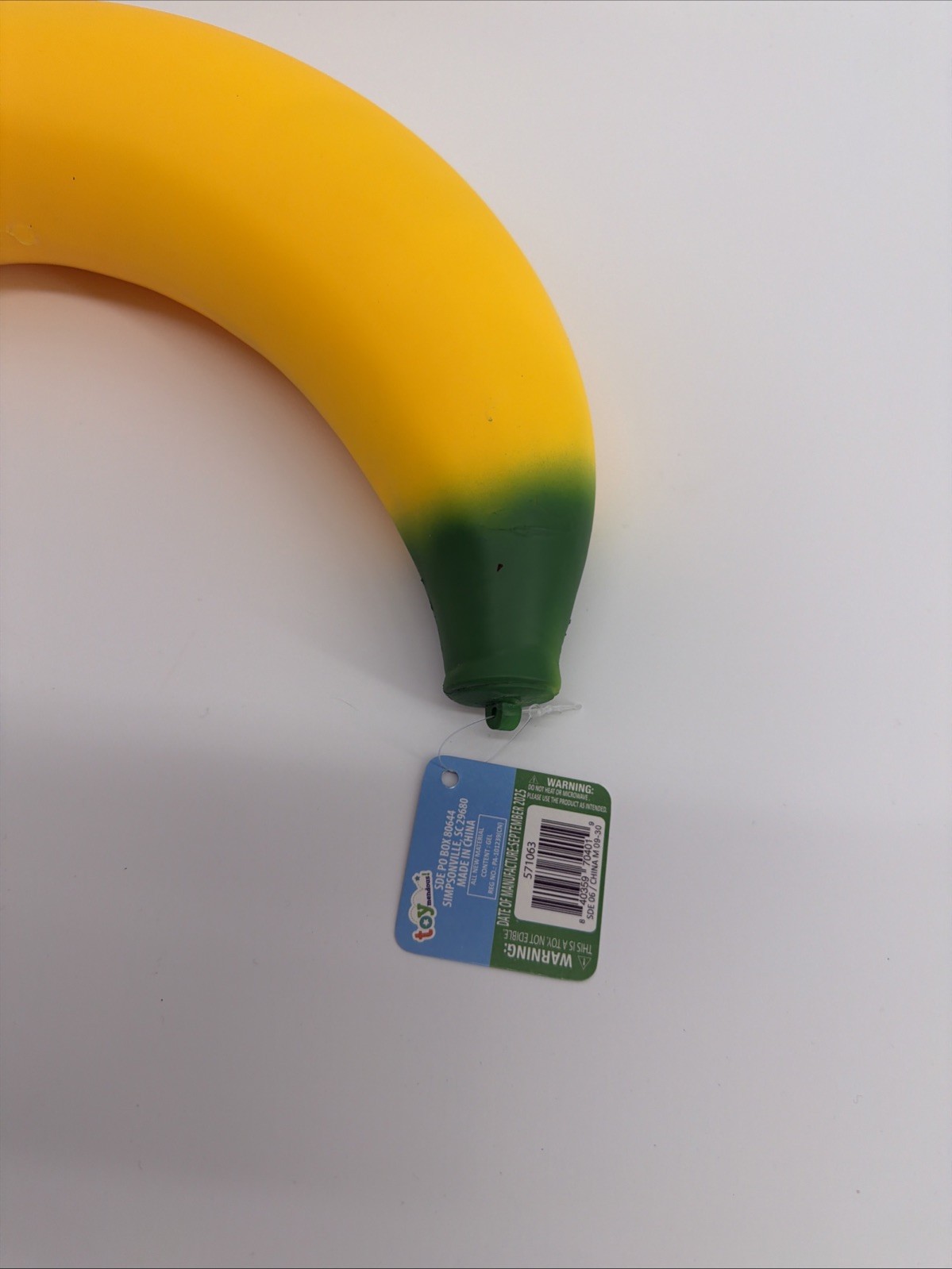 Sunny Days Jumbo Squeeze Banana Squishy Stress Relief Sensory Fidget Toy NEW
