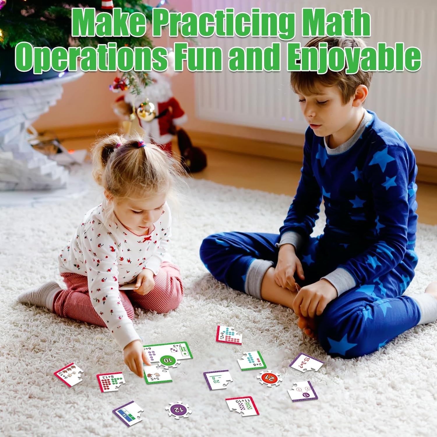 Torlam Addition Subtraction Puzzle Cards Math Game K