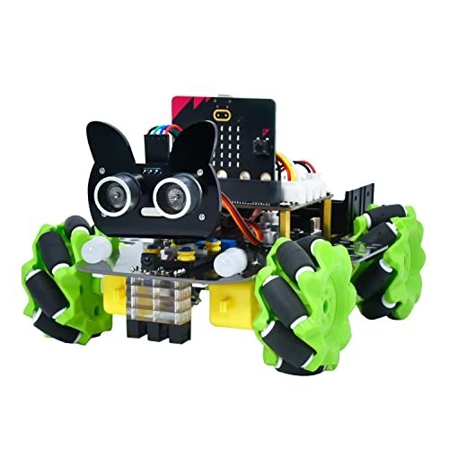 4WD Smart Car Coding Robot Kit with Microbit V2 for Makecode and Python, DIY…