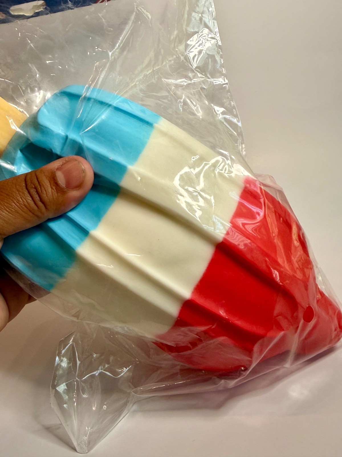 Sunny Days Jumbo Squishy🔴⚪️🔵Rocket Bomb Pop Popsicle Toy Red White Blue RARE🔥