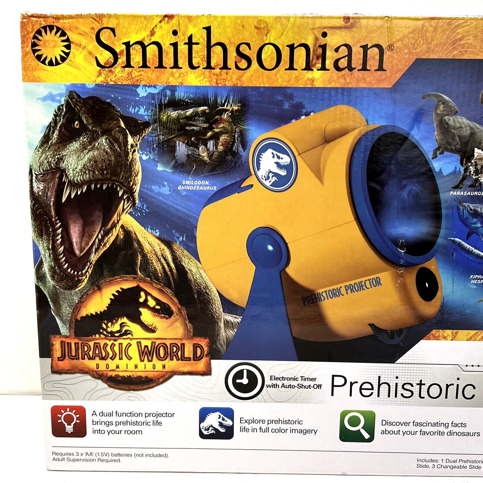 Smithsonian Jurassic World Dominion Prehistoric Dinosaur Room Projector Science