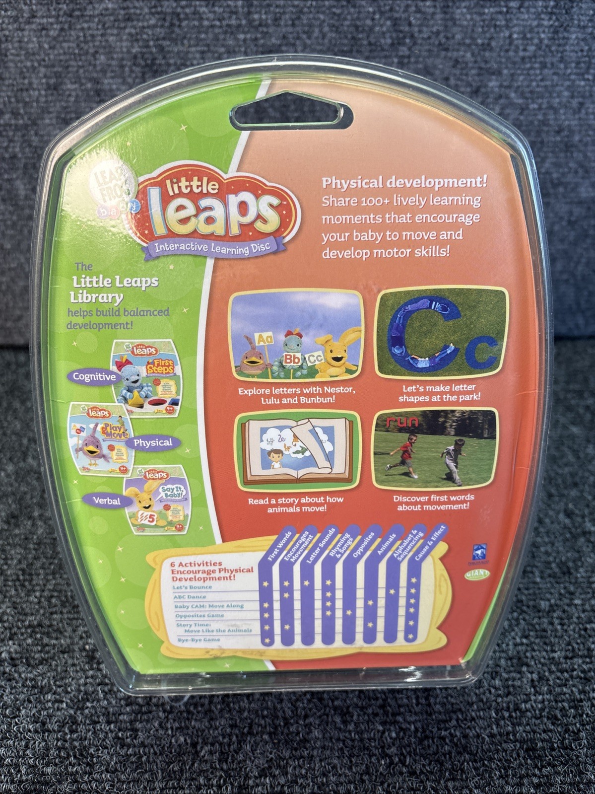 Leap Frog~Little Leaps Play & Move Interactive Learning Disc~ Ages 9+ months~NEW