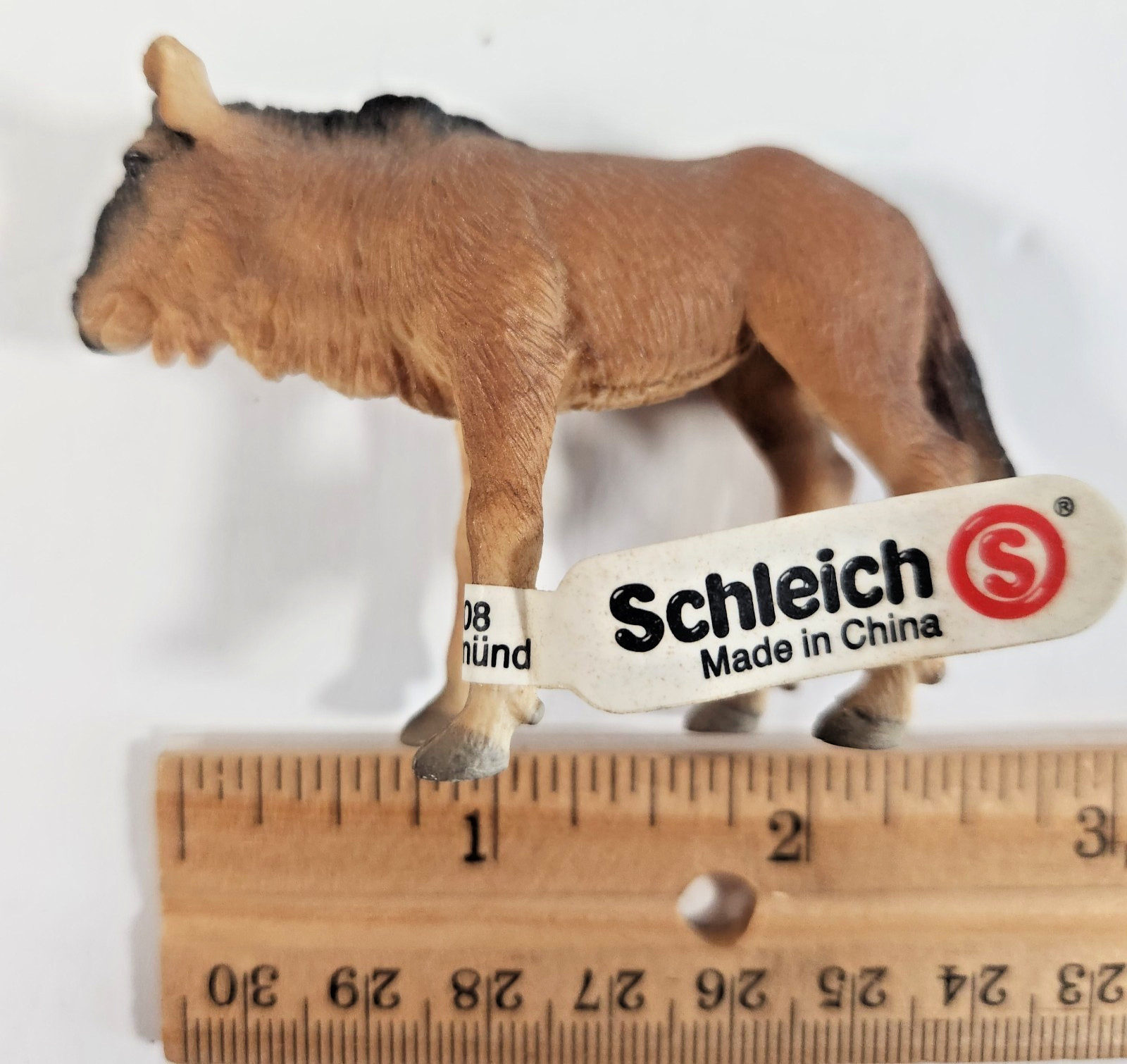 SCHLEICH GNU CALF WILDEBEAST WILD ANIMAL ZOO PLASTIC 3.” NWT VINTAGE 2000 NOS