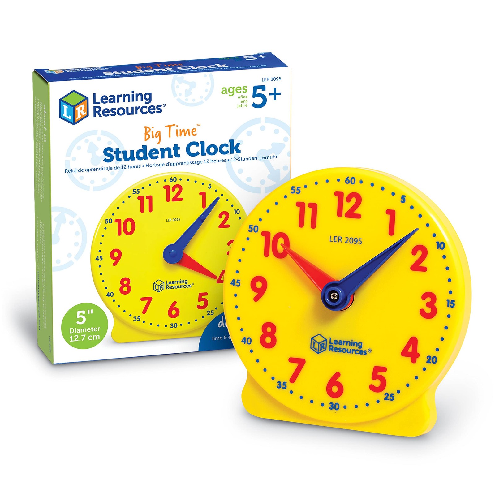 Learning Resources Big Time Student Clock, Teaching & Medium, White