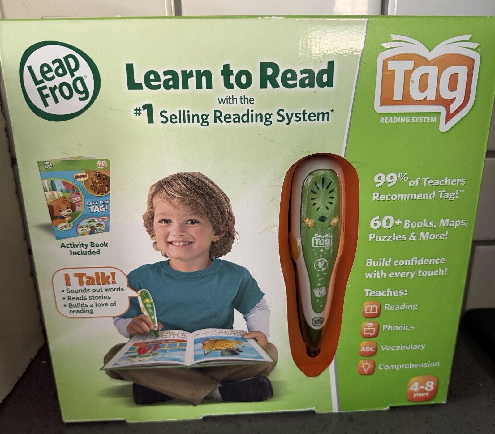 New Leap Frog Tag Reading System Activity Book & Handheld Device Learn To Read