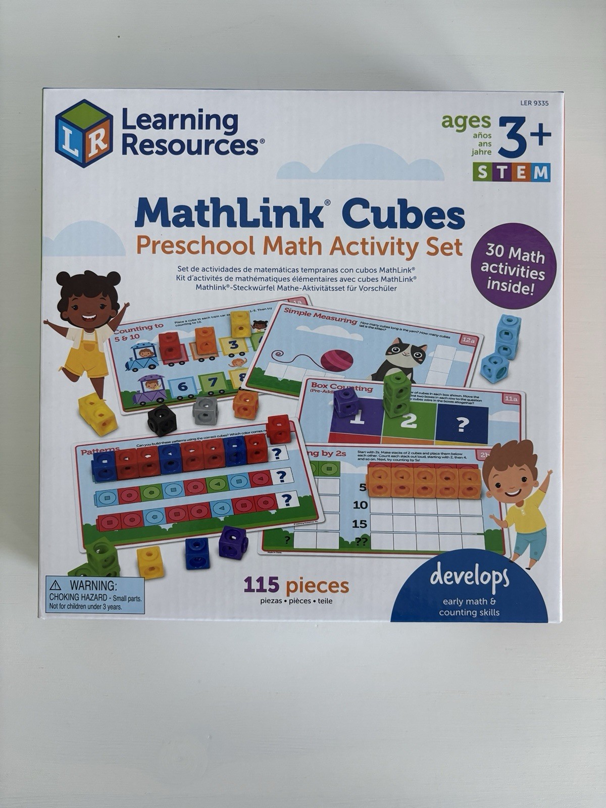 MathLink Cubes – Preschool Math Activity Set – 115 Pieces (Learning Resources)