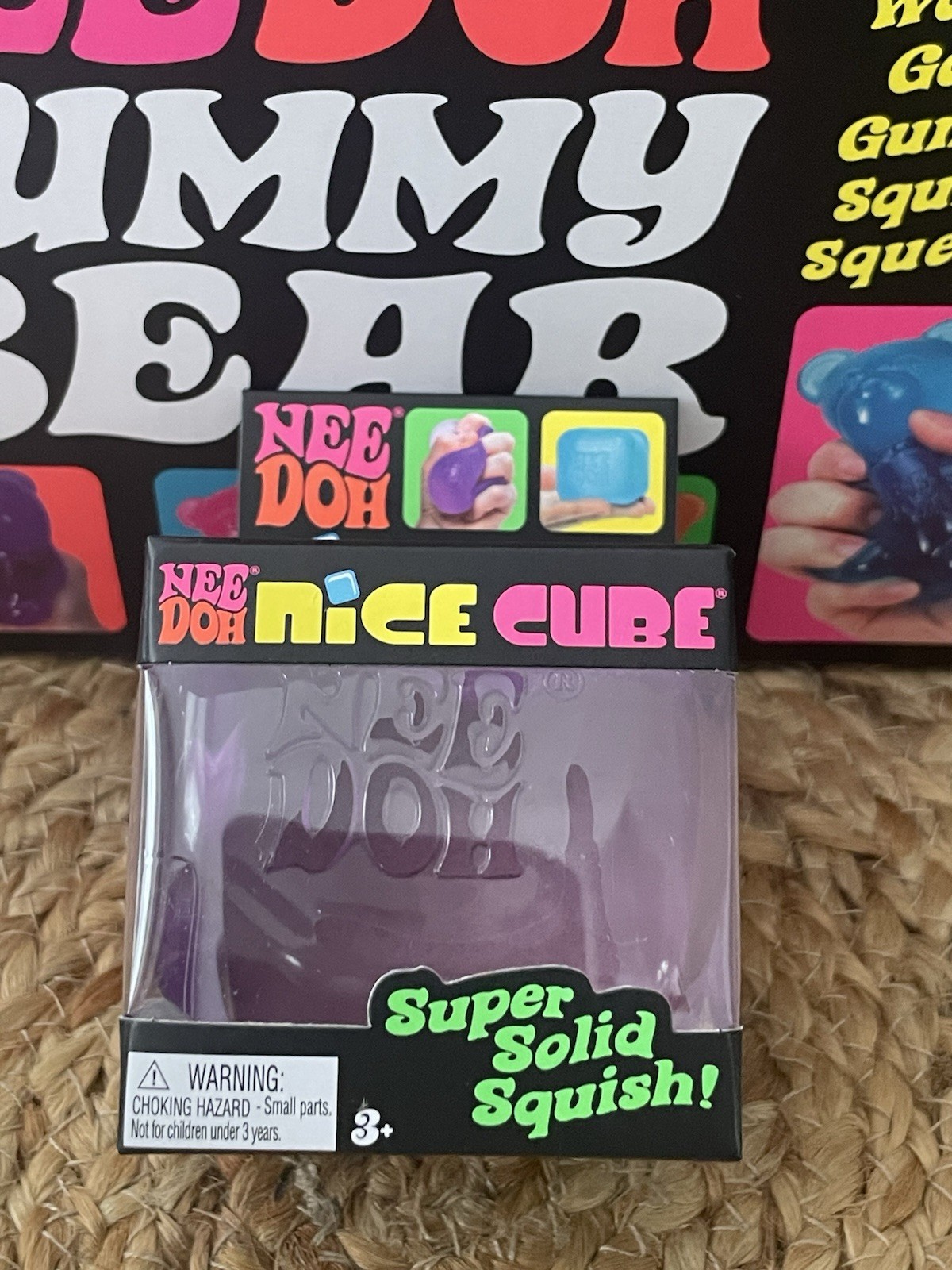 🔥NeeDoh Nice Cube – Super Solid Squish (Purple)- AUTHENTIC-Original Size-NEW 👀